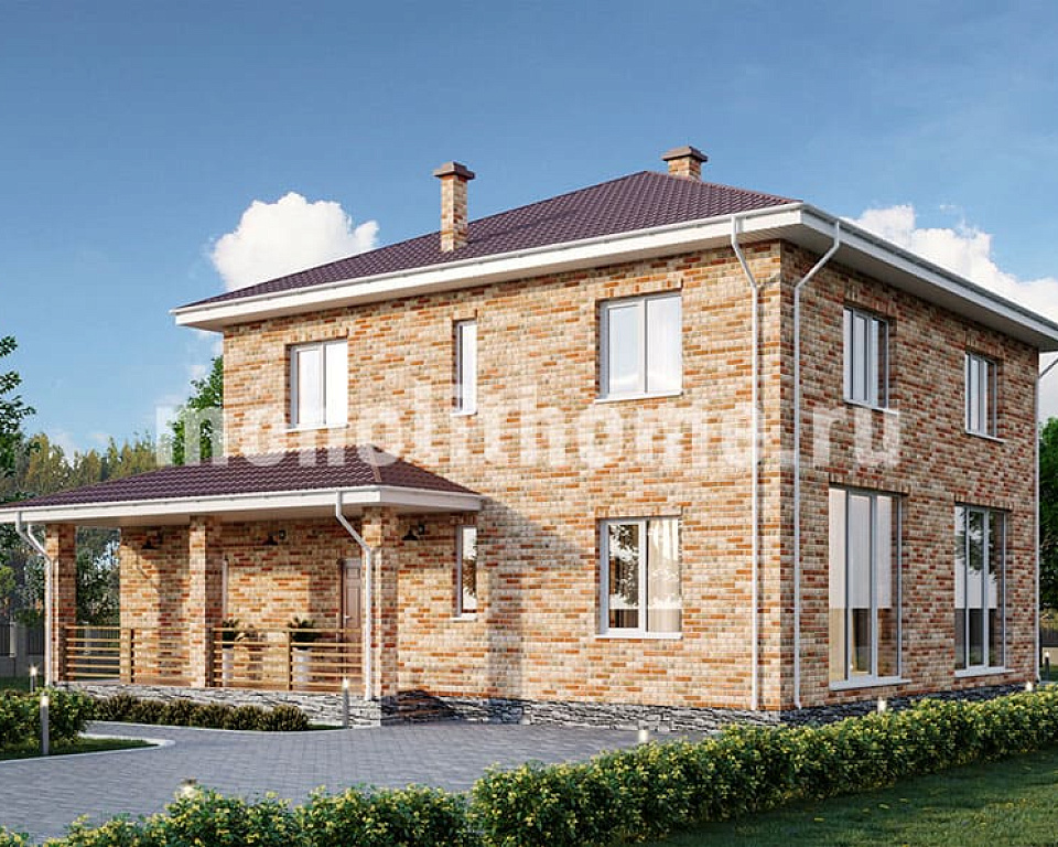 Дом из пеноблоков Власово двухэтажный 14х14 – компания «Монолит-домстрой»